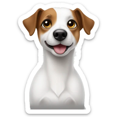 Jack Rüssel schwarzes Auge und weiß sticker