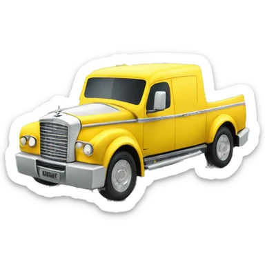 a bentley truck crashing into a lemonade stand sticker