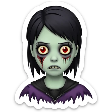 Emo goth zombie sticker