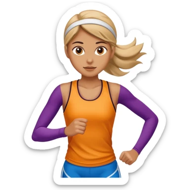 A girl runner sticker