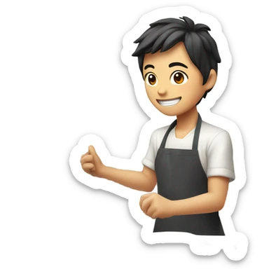 Yuji itadori cooking sticker