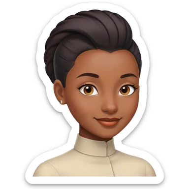 black girl with slick back mommy sticker