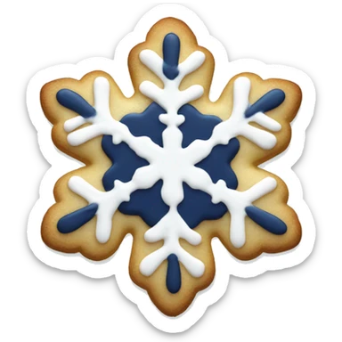 Navy snowflake cookie  sticker