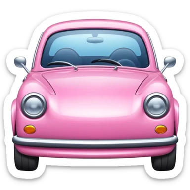 Car that is pink and cute sticker