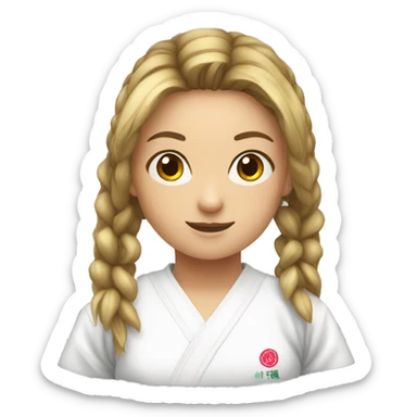 Girl taekwondo  sticker