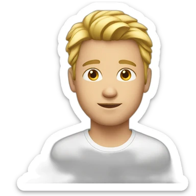 Young-white-man-with-middle-hairstyle sticker