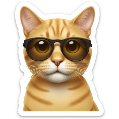 Cat with sunglasses sticker