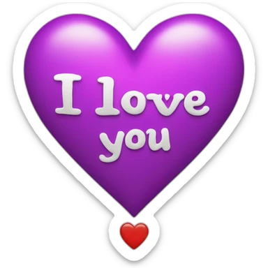 Heart with text I love you sticker