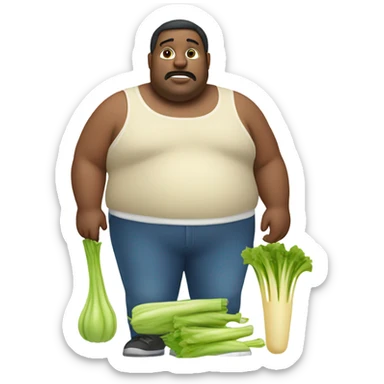 Large Fat Man with Celery and cheese sticker