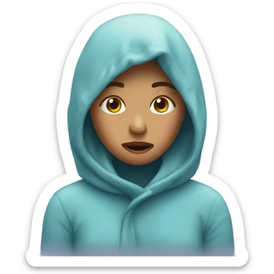 girl caught cold sticker