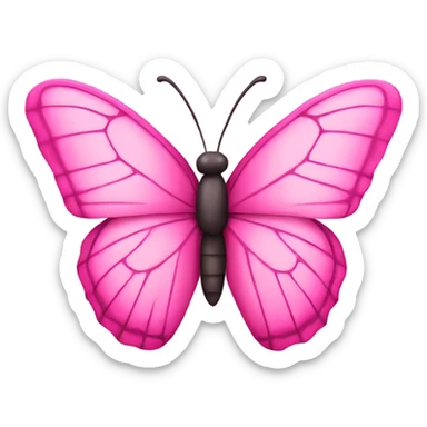 pink butterfly sticker