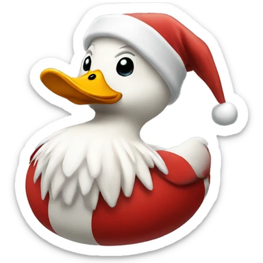 A Santa duck sticker