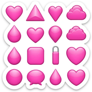 pink objects sticker