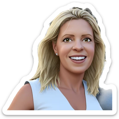 blonde girls by the water sticker