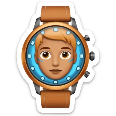 future Explorer with futuristic watch sticker