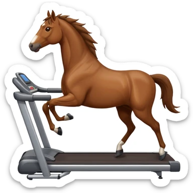 horse on a treadmill sticker