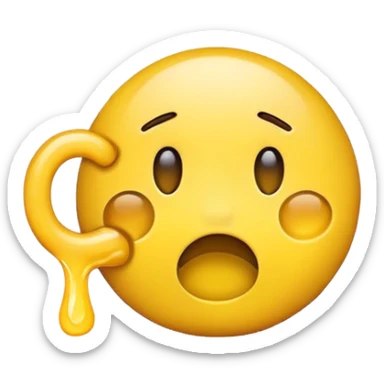 yellow emoji choking itself sticker