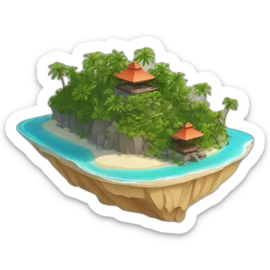 shape bali island sticker