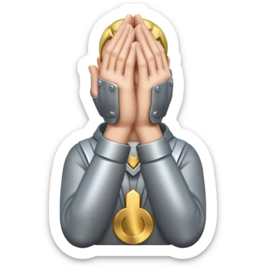 praying metallic hands, no gold sticker