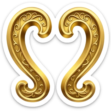 A pair of parentheses in gold or some other cool yet over the top word-art kind of writing sticker