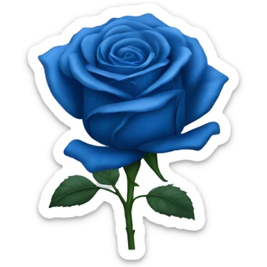 Blue rose sticker