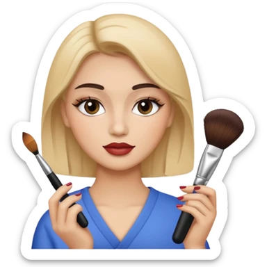 Putting on makeup  sticker