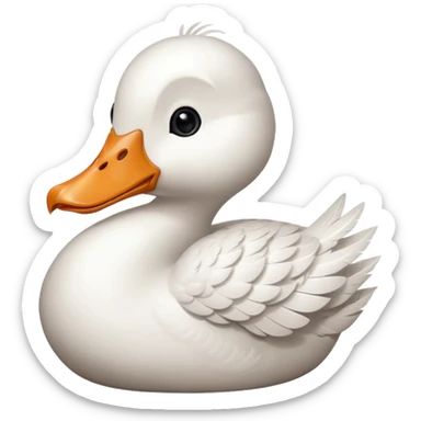 cute goose with a dollar sign in its beak sticker