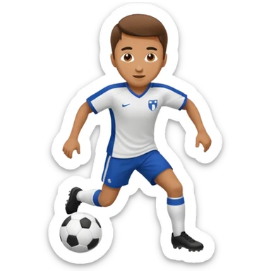 A guy playing soccer sticker