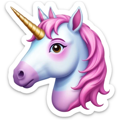 A unicorn puking hyperpigmantation sticker