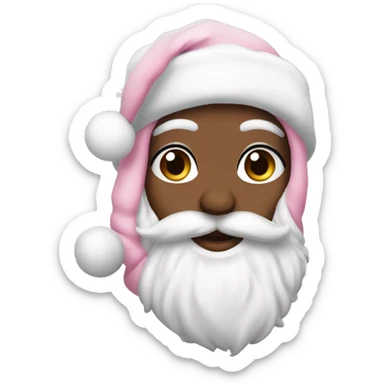 white snow christmas little pink  sticker