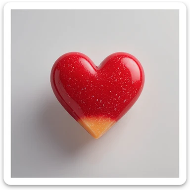 food heart emoji with a gradient effect sticker