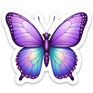 Purple mini bio butterfly sticker