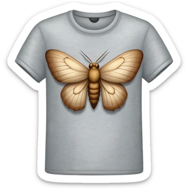Moth shirt sticker