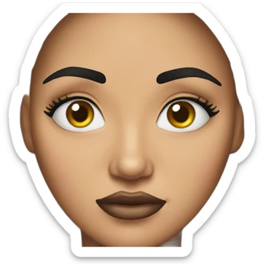 egg-chola-eyebrows sticker