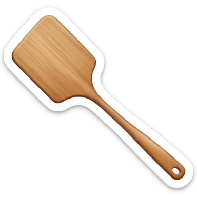Wooden spatula sticker