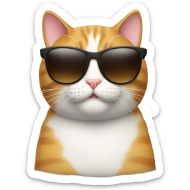 Cat with sunglasses sticker