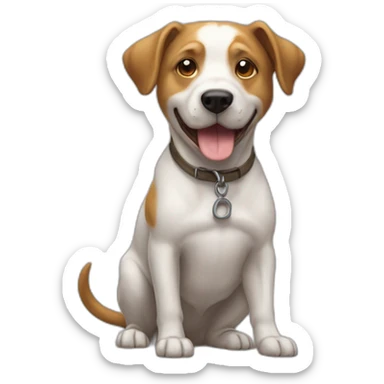 chien attrapé un rat  sticker