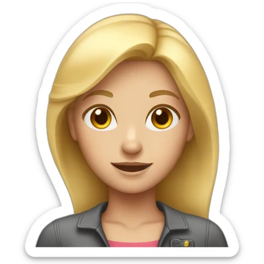 Blond hair Delivery girl  sticker