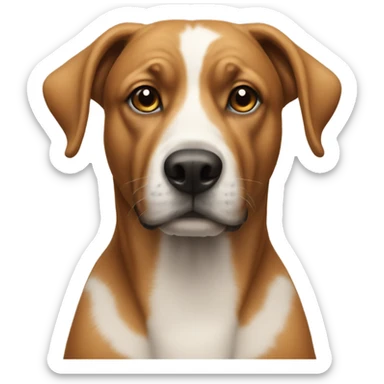 realistic dog gazing forward sticker