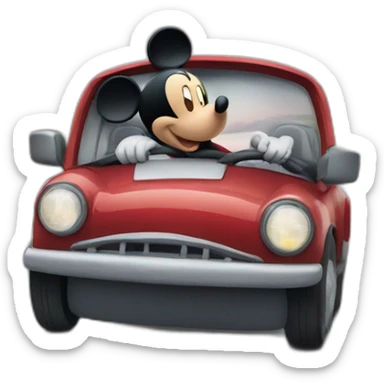 mickey mouse driving sticker