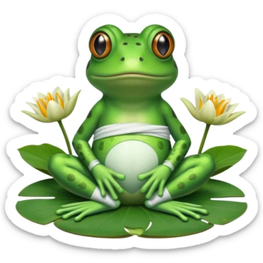 Worry frog bandage  sticker