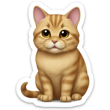 Scottish  golden chinchilla cat sticker