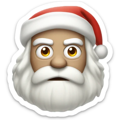 Angry pale Santa  sticker