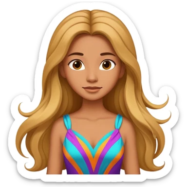 Dreamworks Cartoon style female sticker