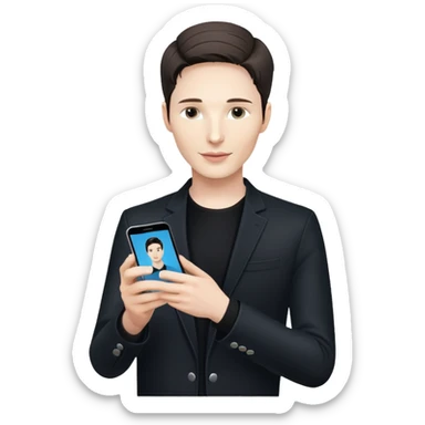 generate realistic detailed pavel durov form Telegram sticker