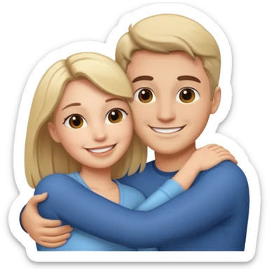 Couple hugs  sticker