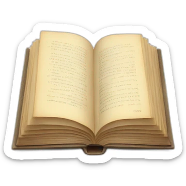 A opened book with page maker sticker