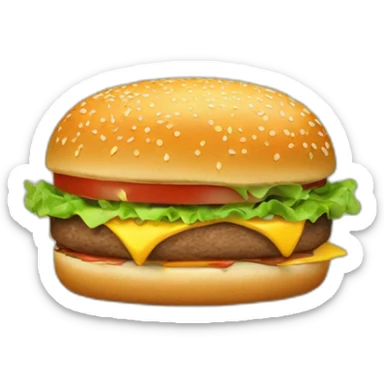 burger ouvert vu de face sticker