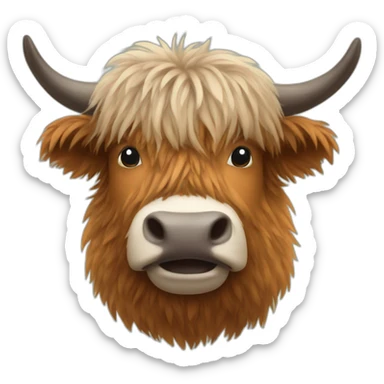 hairy coo sticker