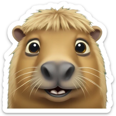 Capybara encima de un cocodrilo  sticker